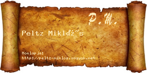 Peltz Miklós névjegykártya